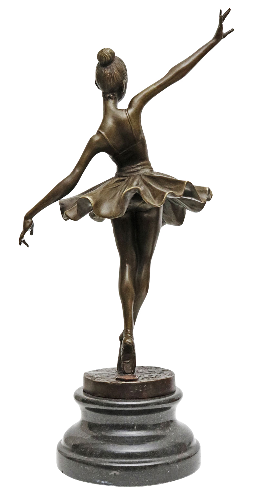 Bronzeskulptur Tänzerin Ballerina nach Degas Ballet Bronze Figur Replika b