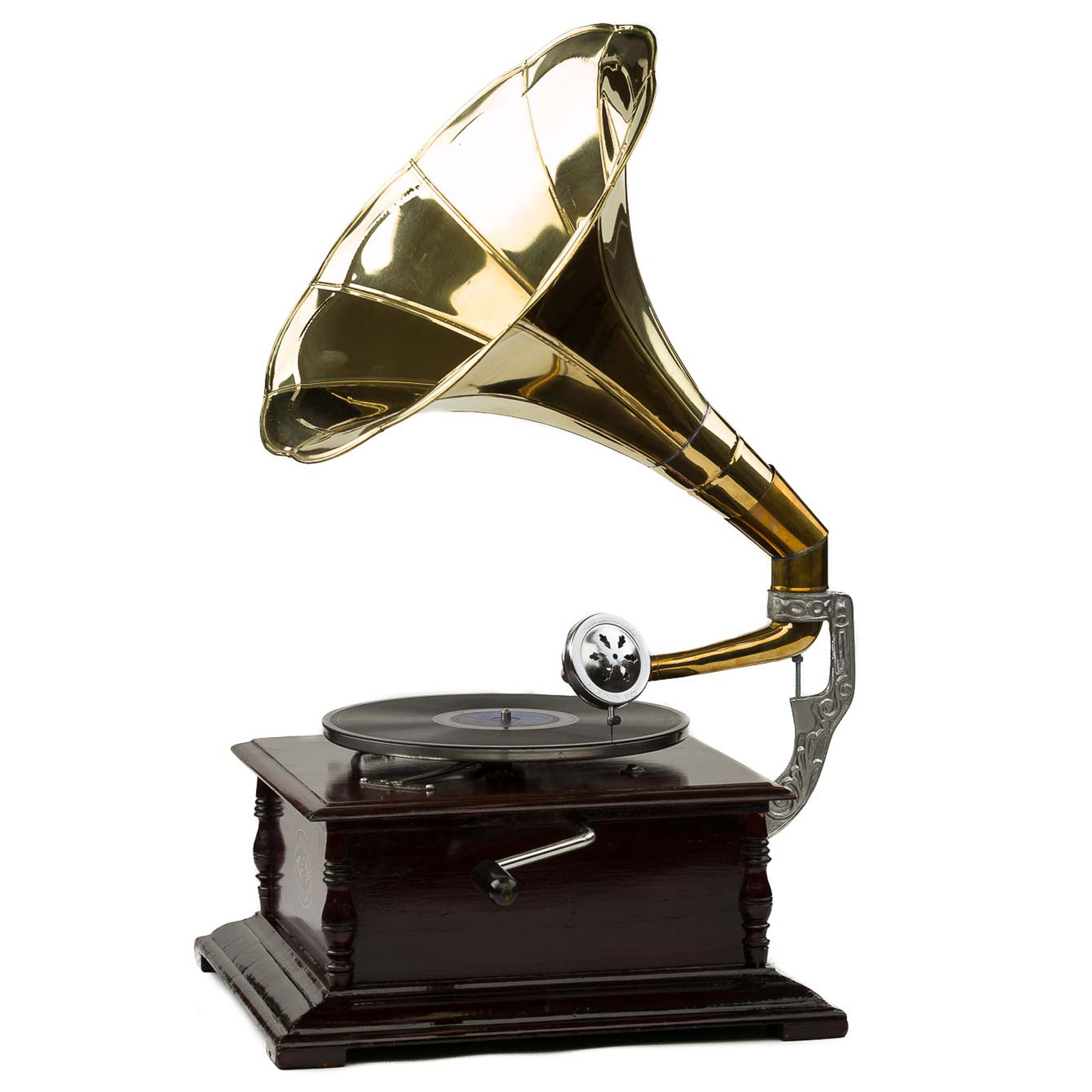 Grammophon-11 Nostalgie Grammophon Schellackplatten Gramophone Trichtergrammophon Antikstil