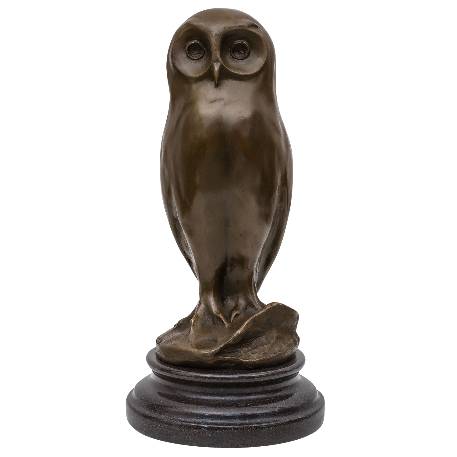 Bronzeskulptur Eule Uhu Vogel Bronze Bronzefigur Figur Skulptur 27cm