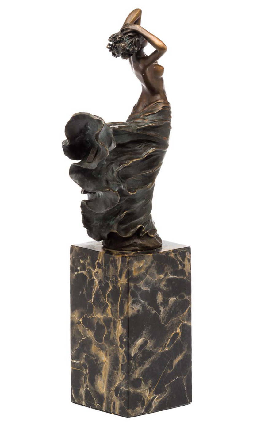 Bronzeskulptur erotische Kunst Akt Frau Antik-Stil Bronze Figur - 26cm