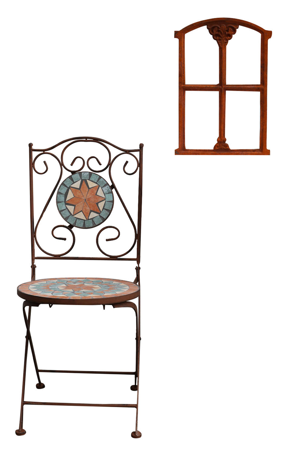 Fenster Rost Stallfenster Eisenfenster Scheunenfenster Eisen 48cm Antik-Stil (z)