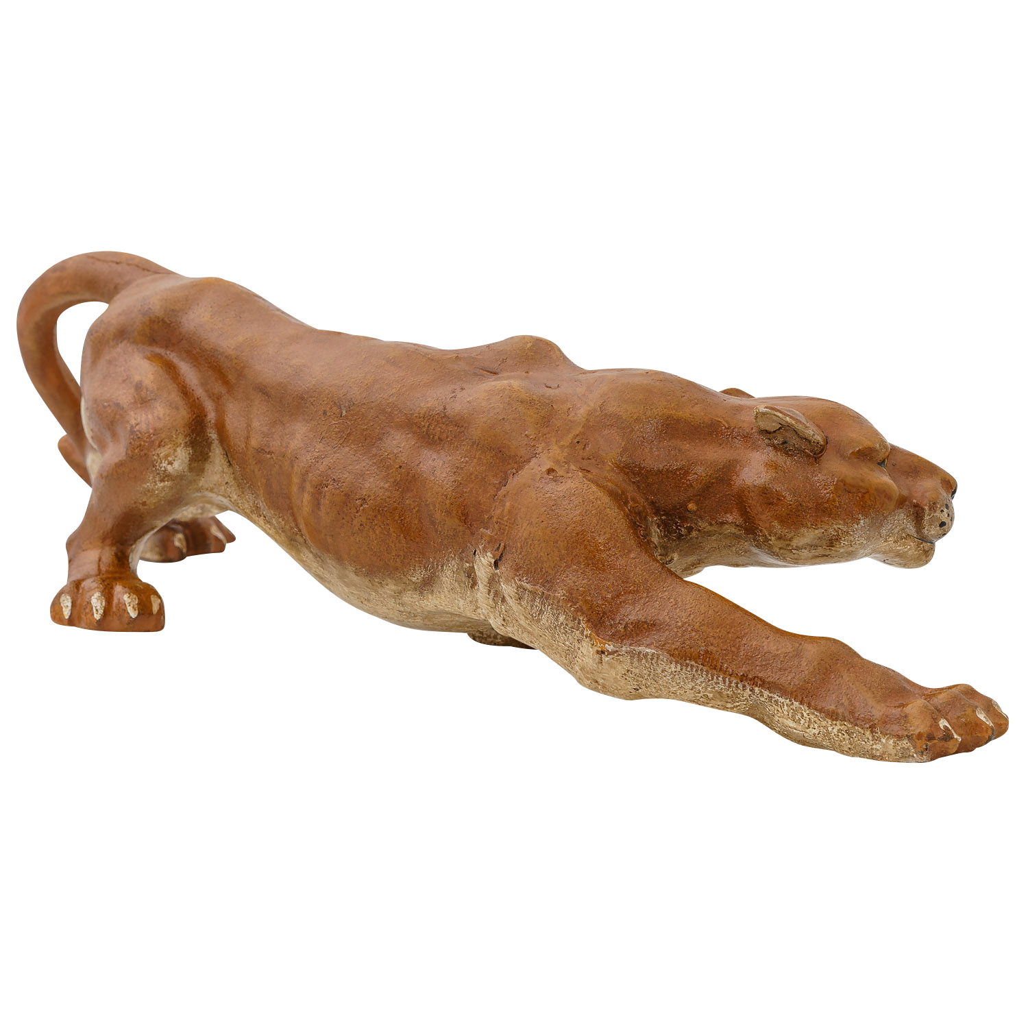 Figur Panther Leopard Puma Jaguar Skulptur Eisen Dekoration 42cm