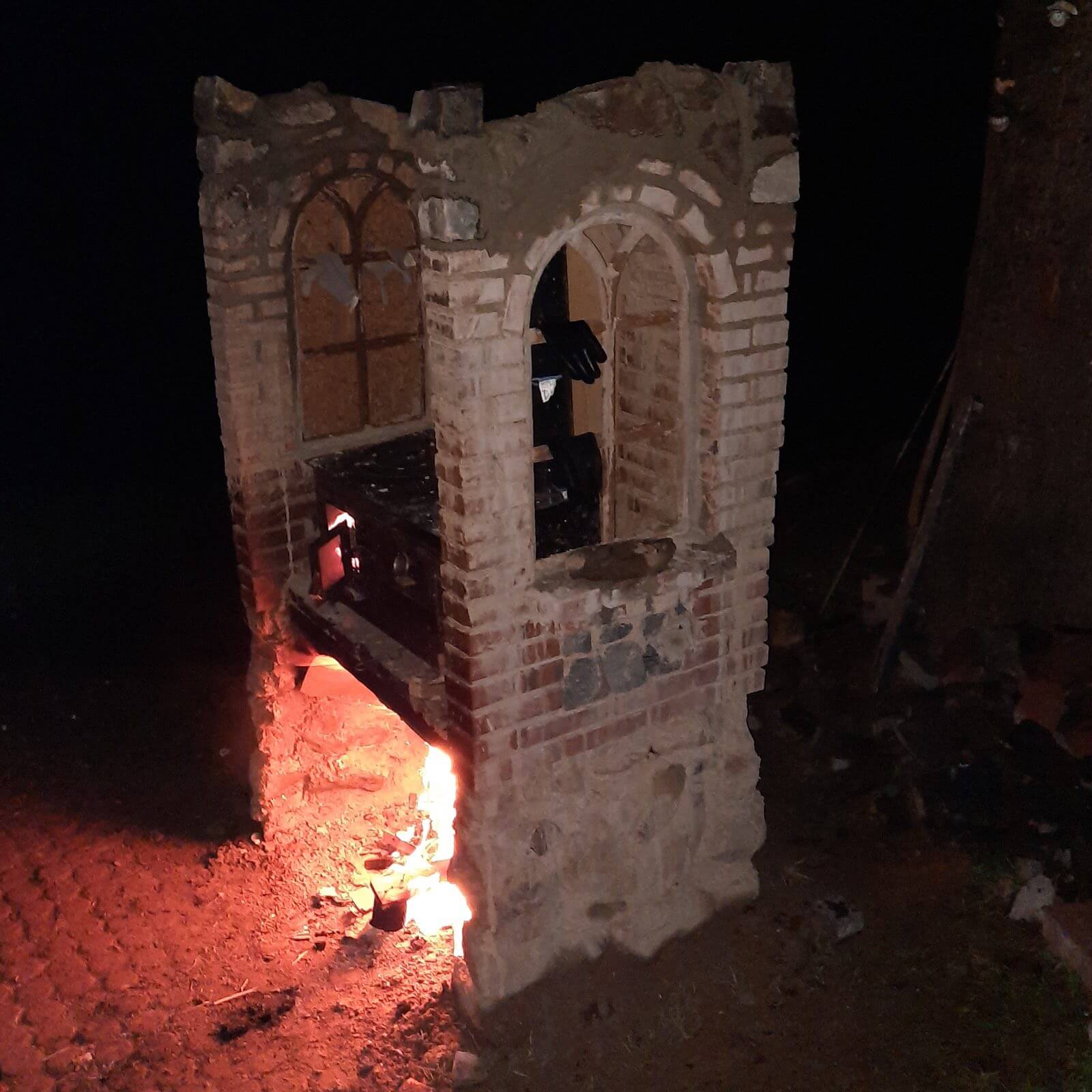 Ventana del granero de hierro estilo antiguo 68cm x 40cm