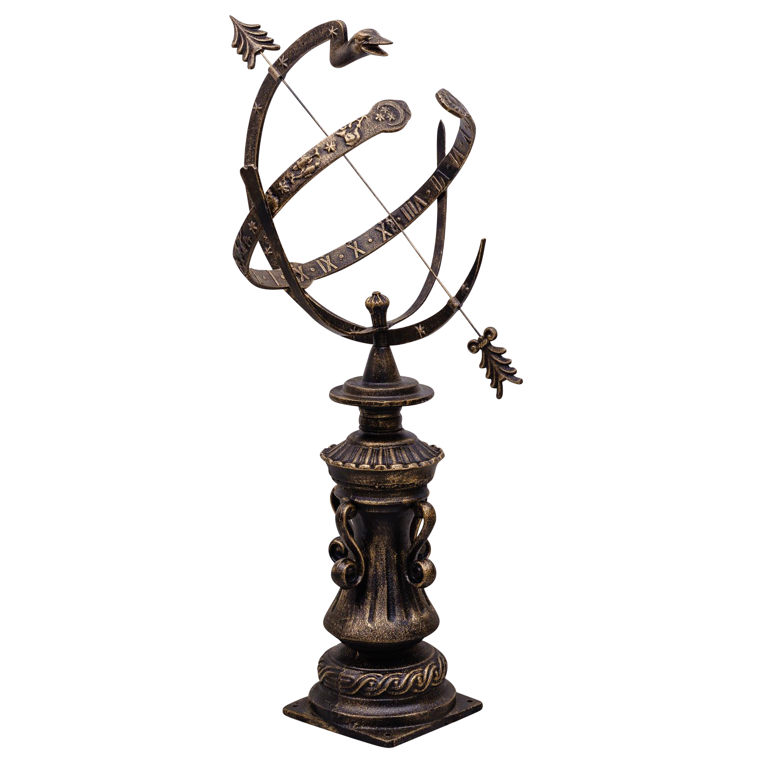 Sonnenuhr Gusseisen Garten Dekoration Nostalgie Antik-Stil 100cm