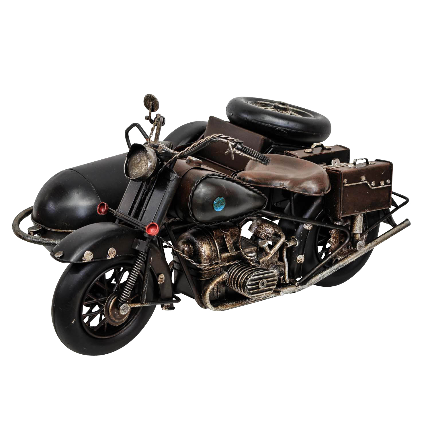 Modellmotorrad Nostalgie Blech Metall Motorrad Oldtimer Antik-Stil 35cm