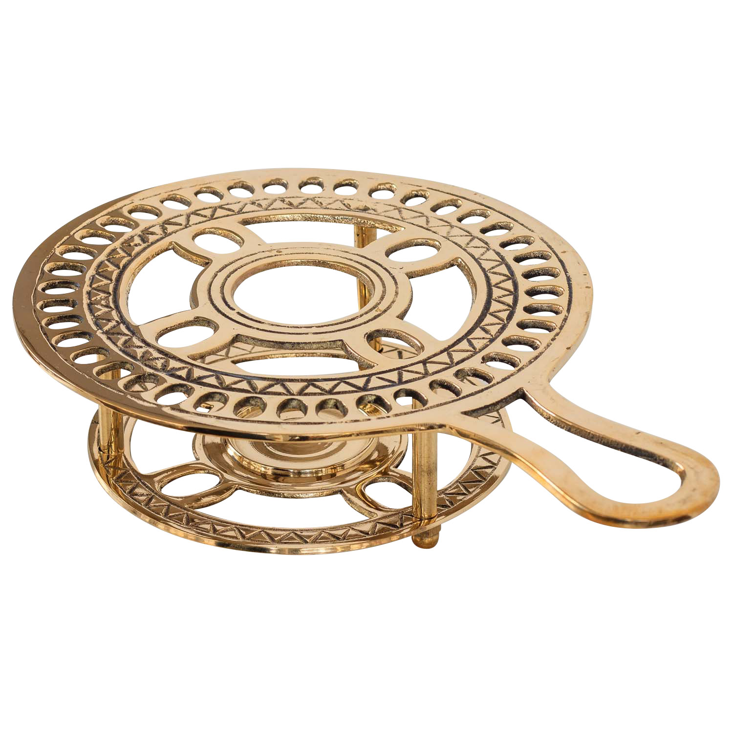 Stövchen Messing Teewärmer Kaffeewärmer Wärmer gold Antik-Stil - 24cm