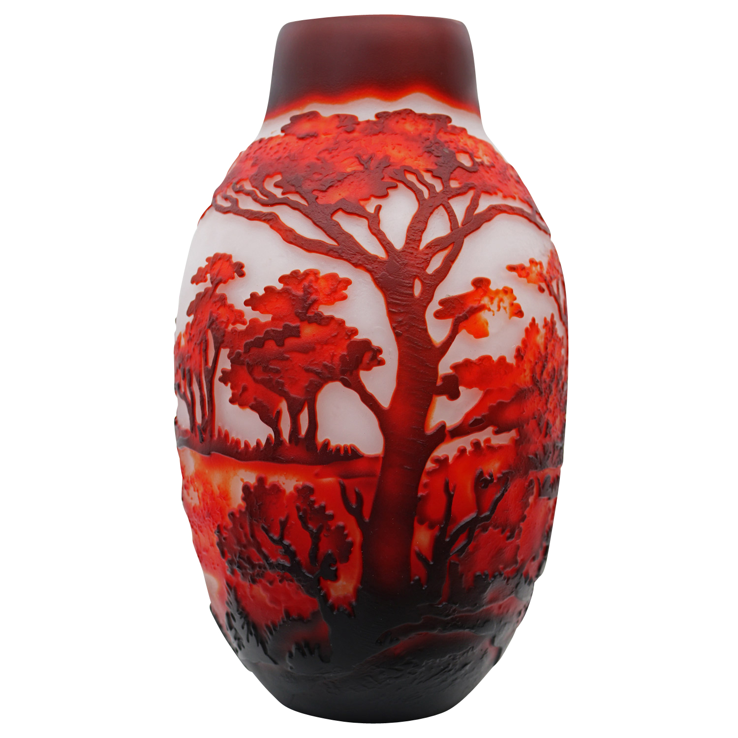 GV-59_1 Vase Replika nach Galle Gallé Glasvase Glas Antik-Jugendstil-Stil Kopie c10