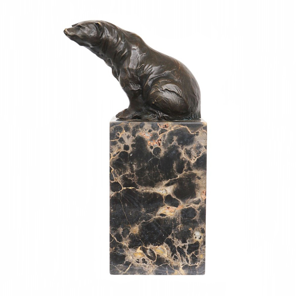 Skulptur Bär Antik-Stil Bronzeskulptur Bronze Figur Statue 22cm