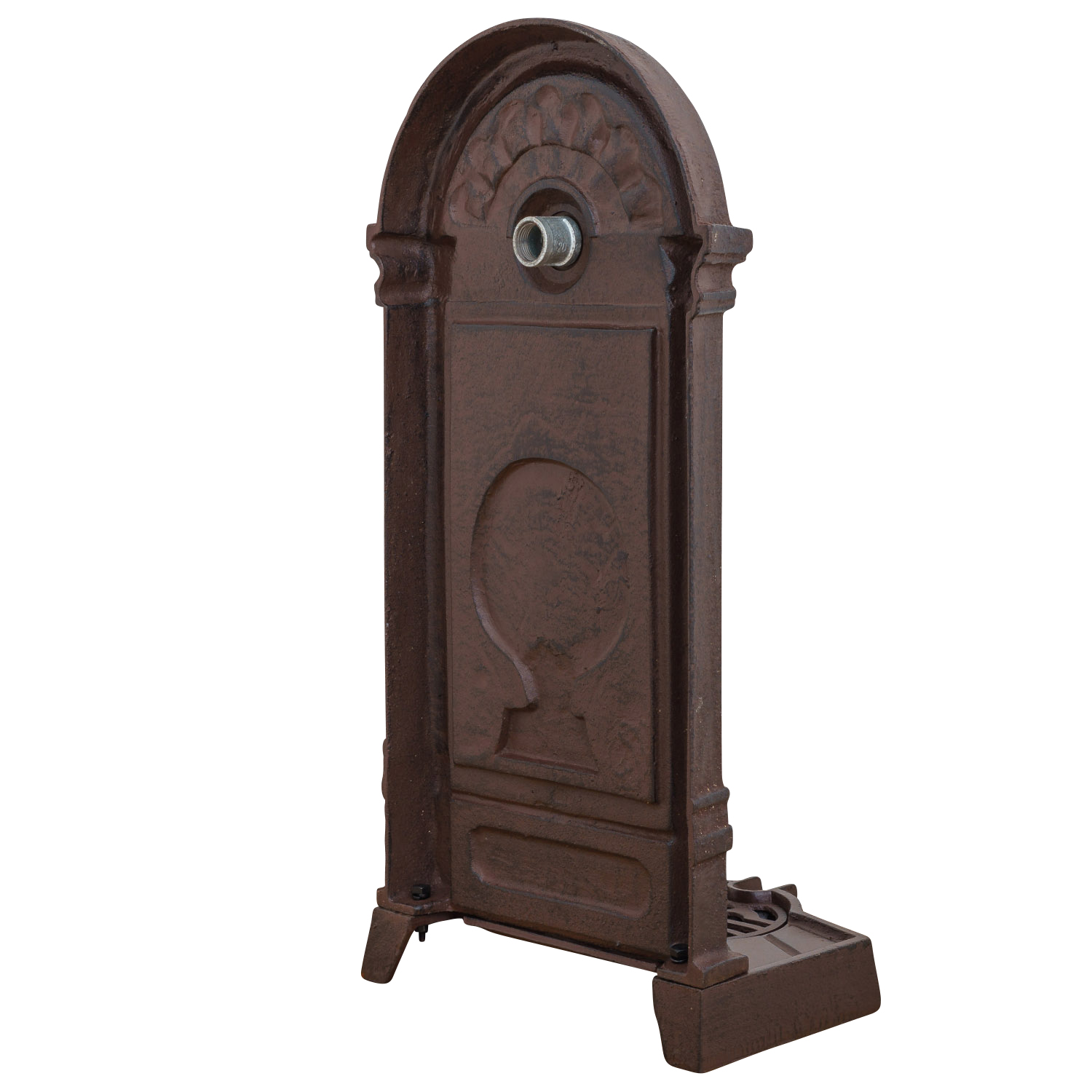 Standbrunnen Brunnen Waschbecken Eisen Wandbrunnen Antik-Stil 69cm braun