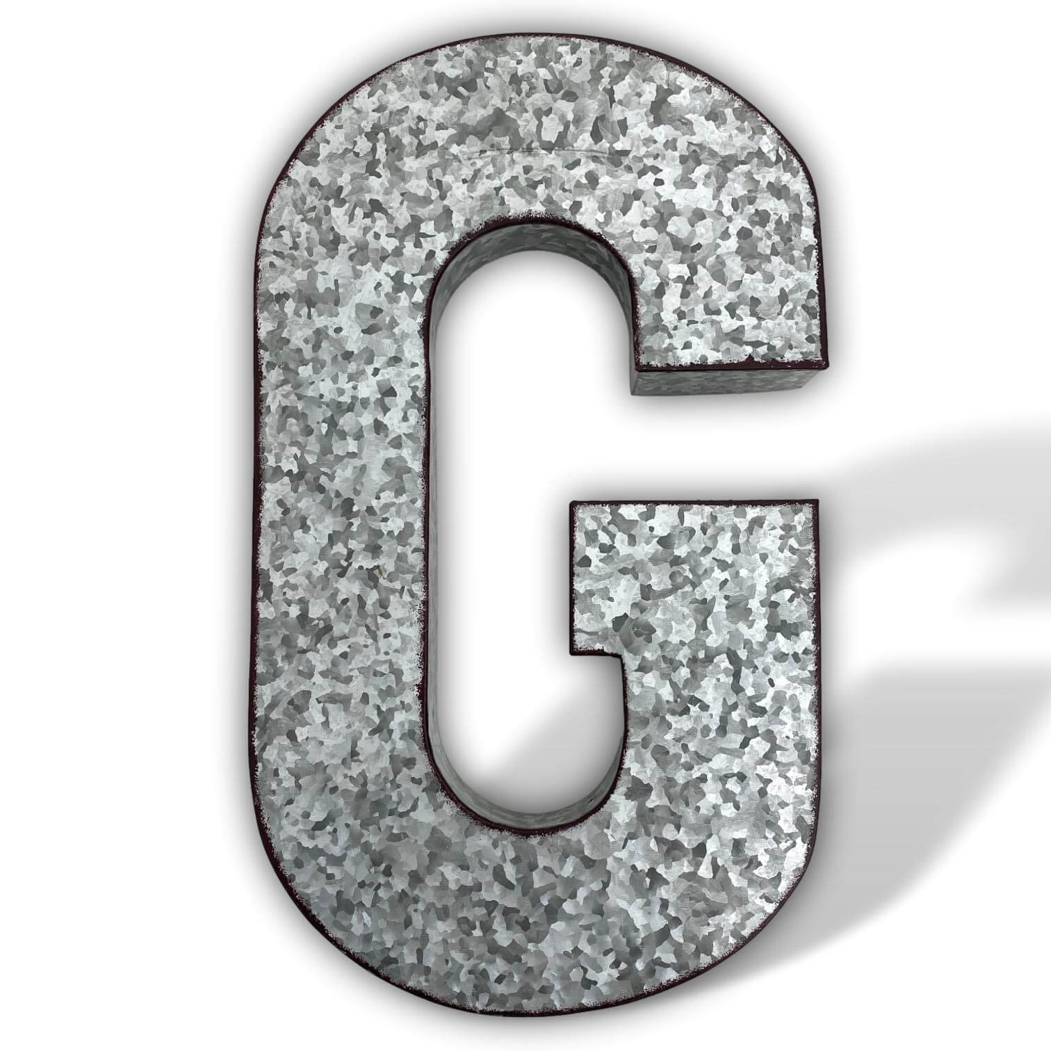 XXL 52cm letra digito numero zinc metal decoracion jardin 3D