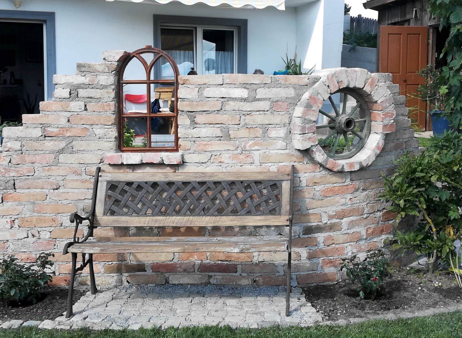 Ventana del granero de hierro estilo antiguo 68cm x 40cm