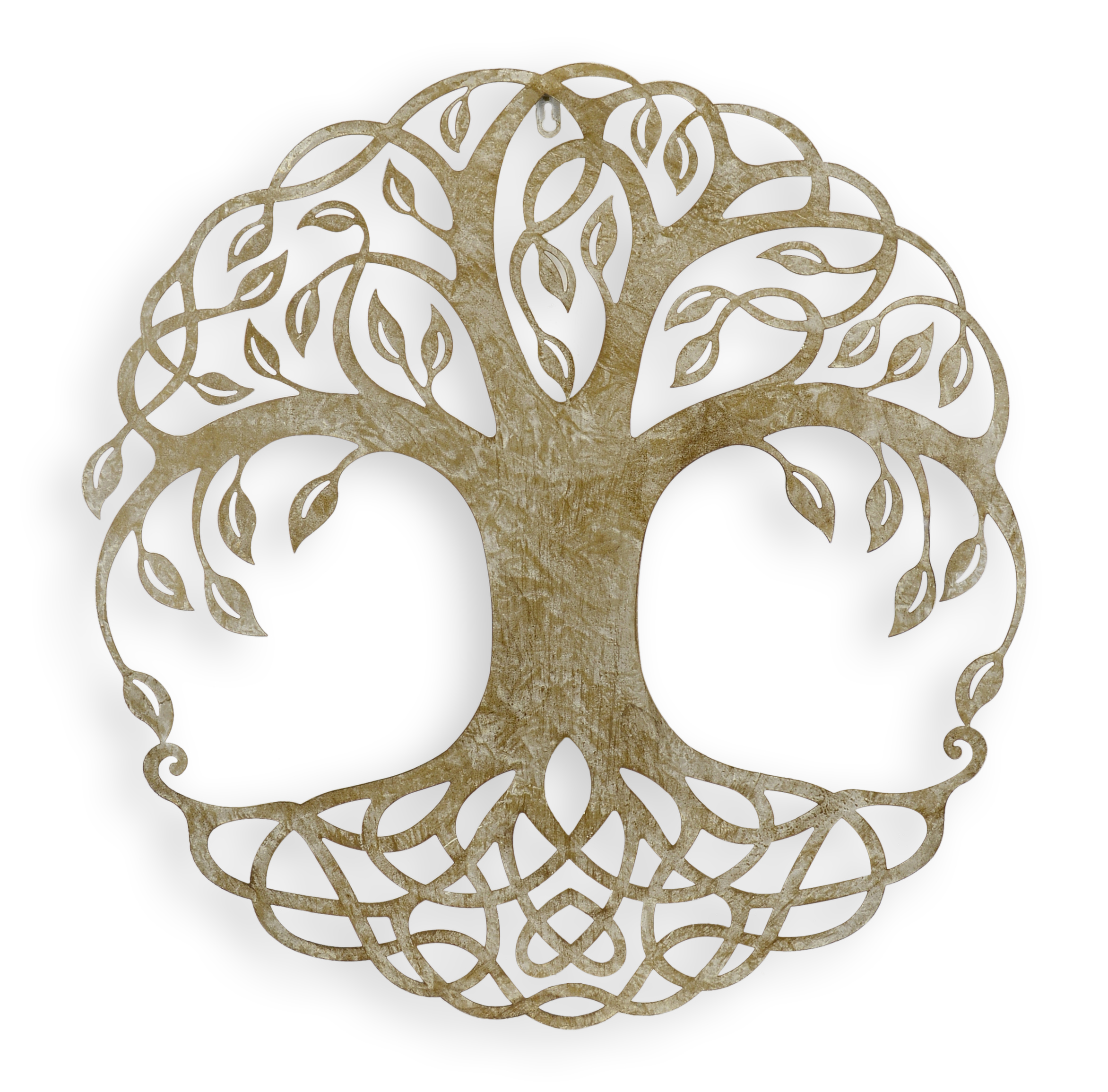 Un árbol de hierro decorativo para la pared con el motivo del árbol de la vida. réplica diseño retro decoración