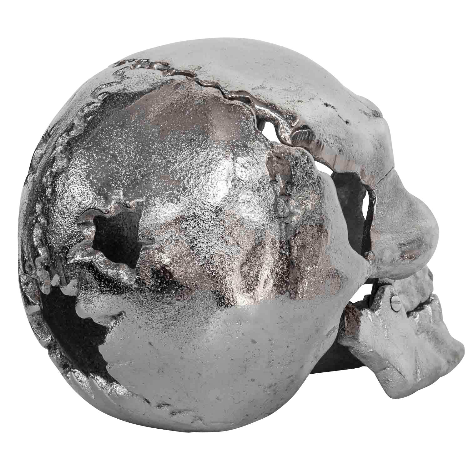 Eisenfigur Totenkopf Figur Skulptur Eisen Antik-Stil 25cm (b)